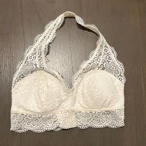White Lace Halter Top Bralette
